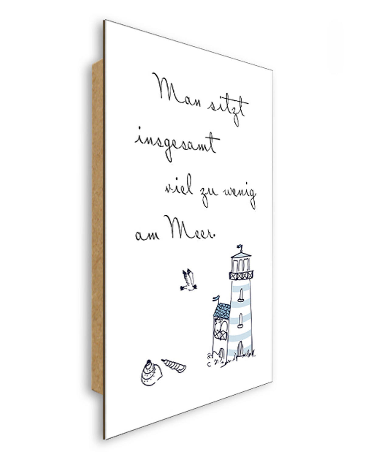 BILD 29x41 cm Spruch Meer - Blau, Holzwerkstoff (29/41/2cm) - artissimo