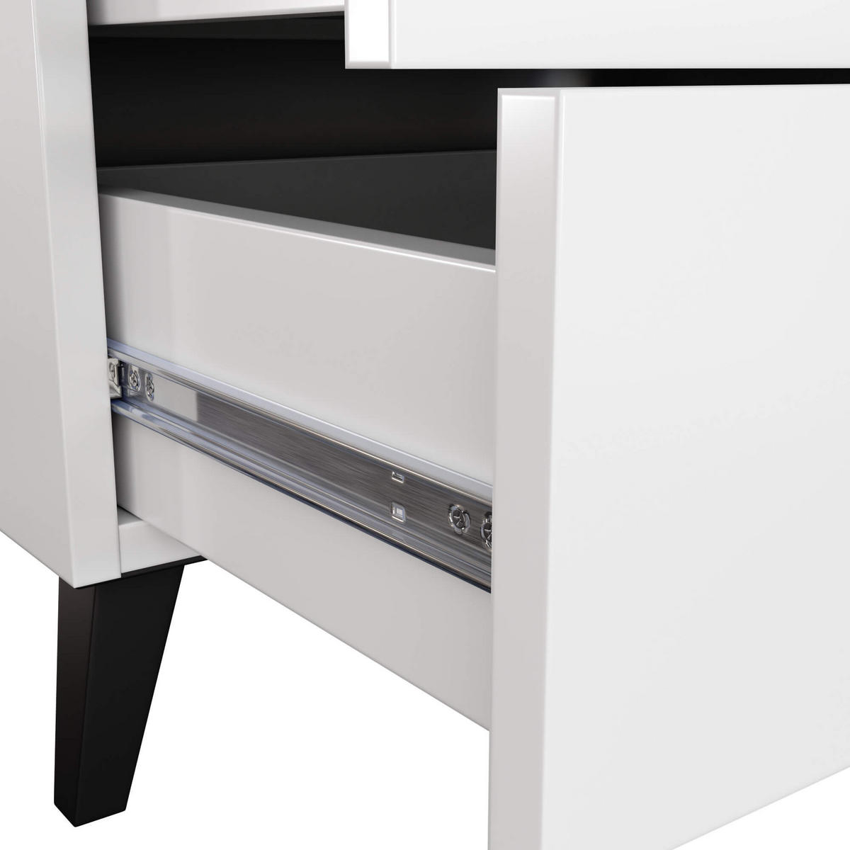 KOMMODE Weiß, Schwarz 104/60/37 - Schwarz/Weiß, Holzwerkstoff (60/104/37cm) - RAUMHIRSCH FURNITURE