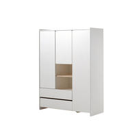 KINDERKLEIDERSCHRANK KIDDY Weiß 138x55x190 cm - Weiß, Holz (138/190/55cm) - FURNLUX
