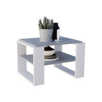 COUCHTISCH Holzwerkstoff rechteckig stabil Dunkelgrau 44/54/63cm - Dunkelgrau/Weiß, Holzwerkstoff (54/63/44cm) - CraftPAK