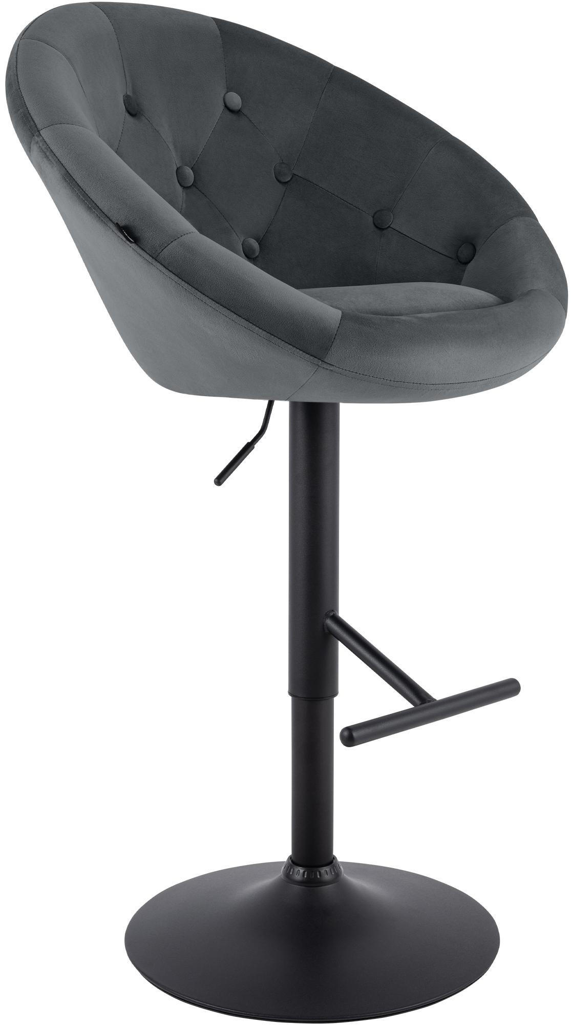 furnicato Barhocker Dunkelgrau 65x66x57 cm