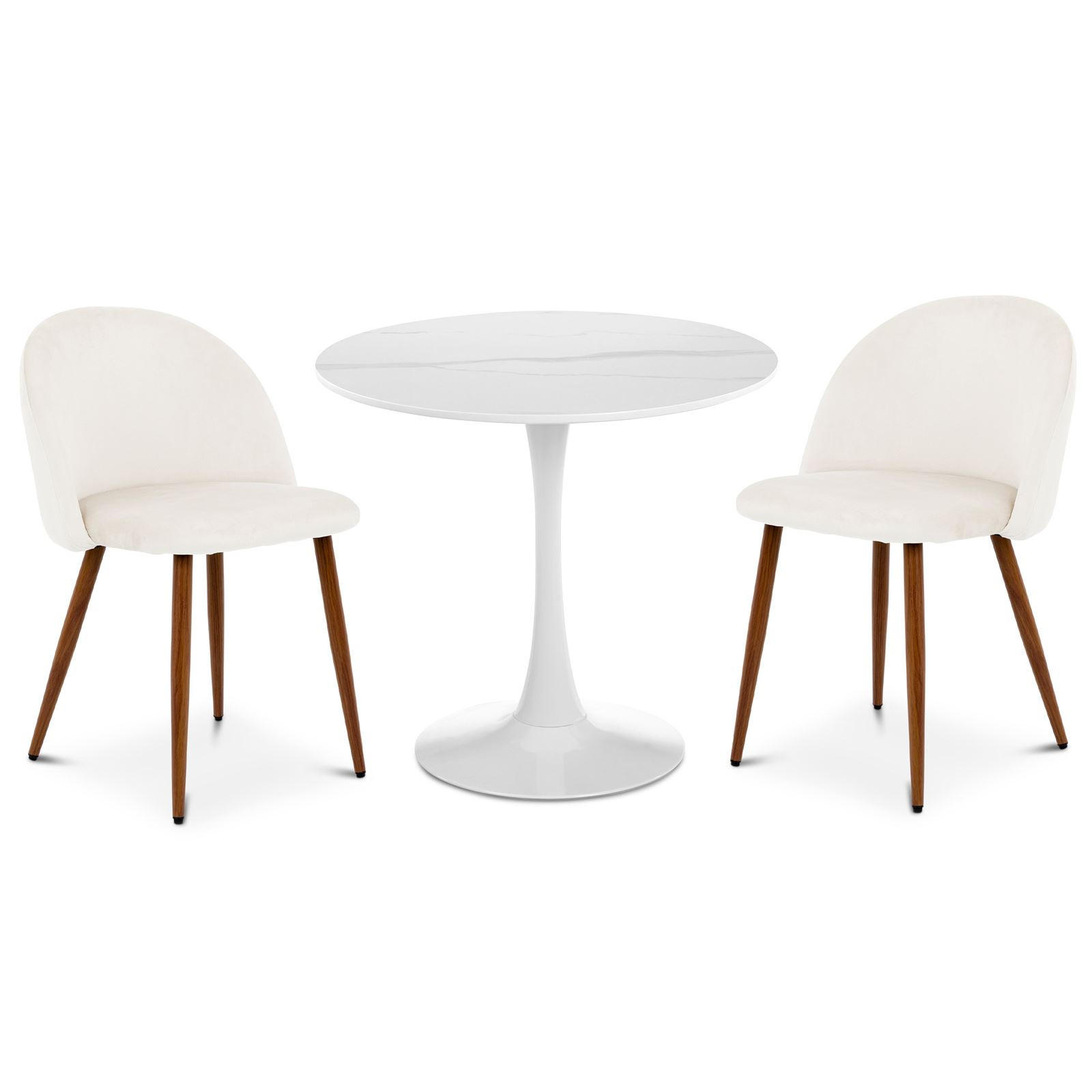 ESSGRUPPE LOIRE/NAVIA 3er Set weiß - Weiß, Metall - IDIMEX