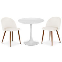 ESSGRUPPE LOIRE/NAVIA 3er Set weiß - Weiß, Metall - IDIMEX