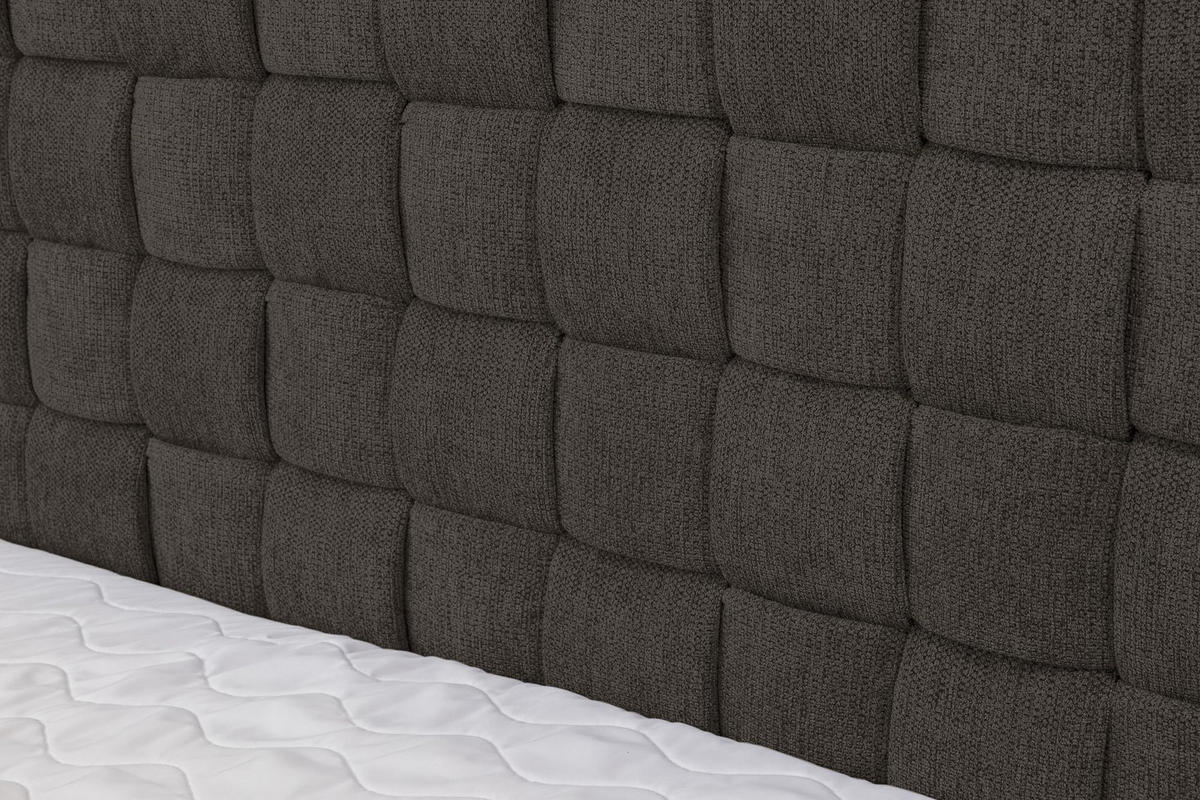 BOXBETT ROMA mit zwei Bettkästen H2/H3 Matratze und Topper 140 x 200 cm - Dunkelgrau, Holzwerkstoff (140/200cm) - VENASI MÖBEL