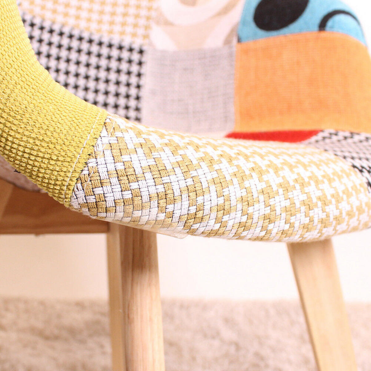 ESSZIMMERSTUHL Stoff 8-teilig Mehrfarbig - Multicolor, Holz (47/83/42cm) - Life Interiors