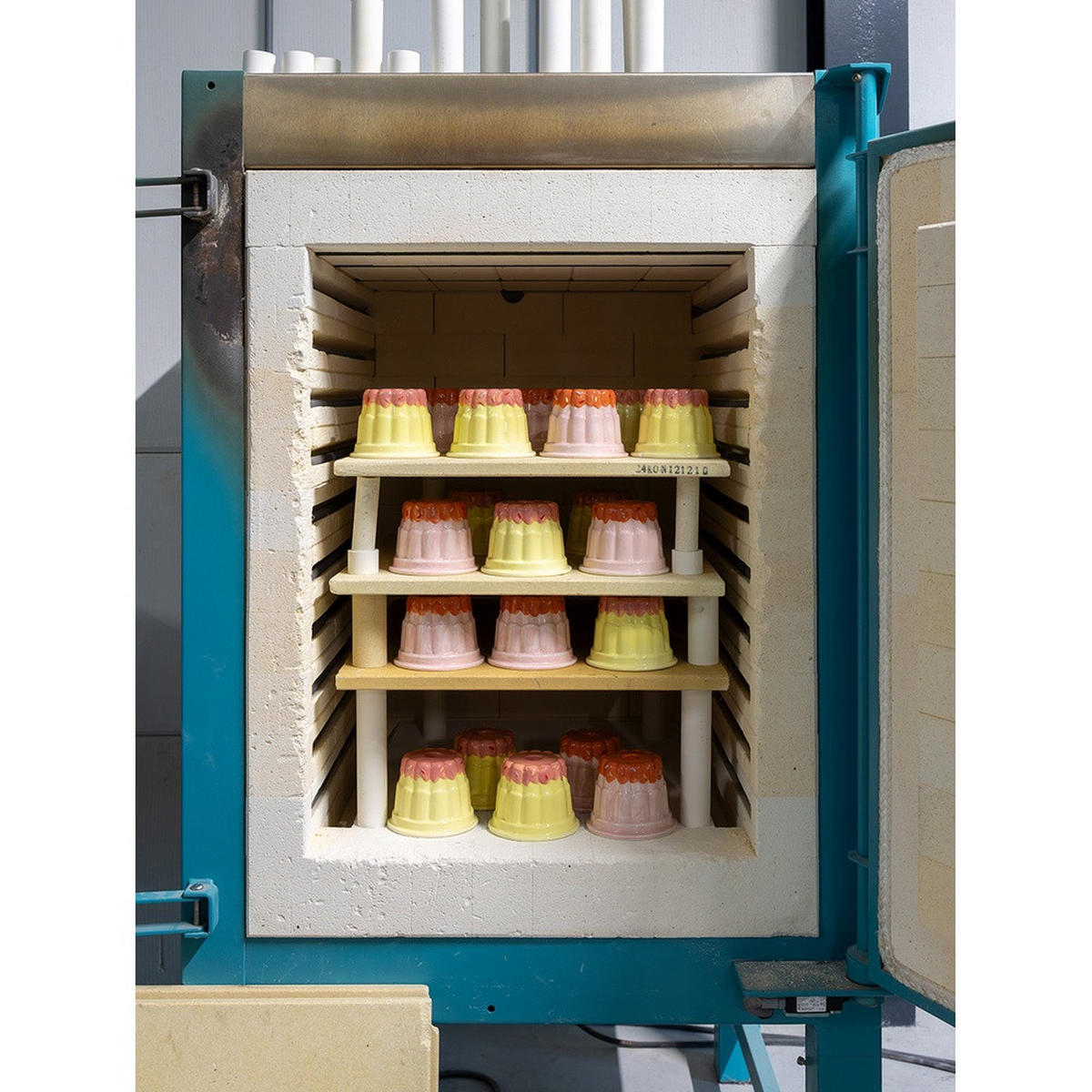 KERZENHALTER Blond Birthday - Rosa Pudding in Bunt - 9cm - Multicolor, Keramik (12/9/8cm) - Blond Amsterdam