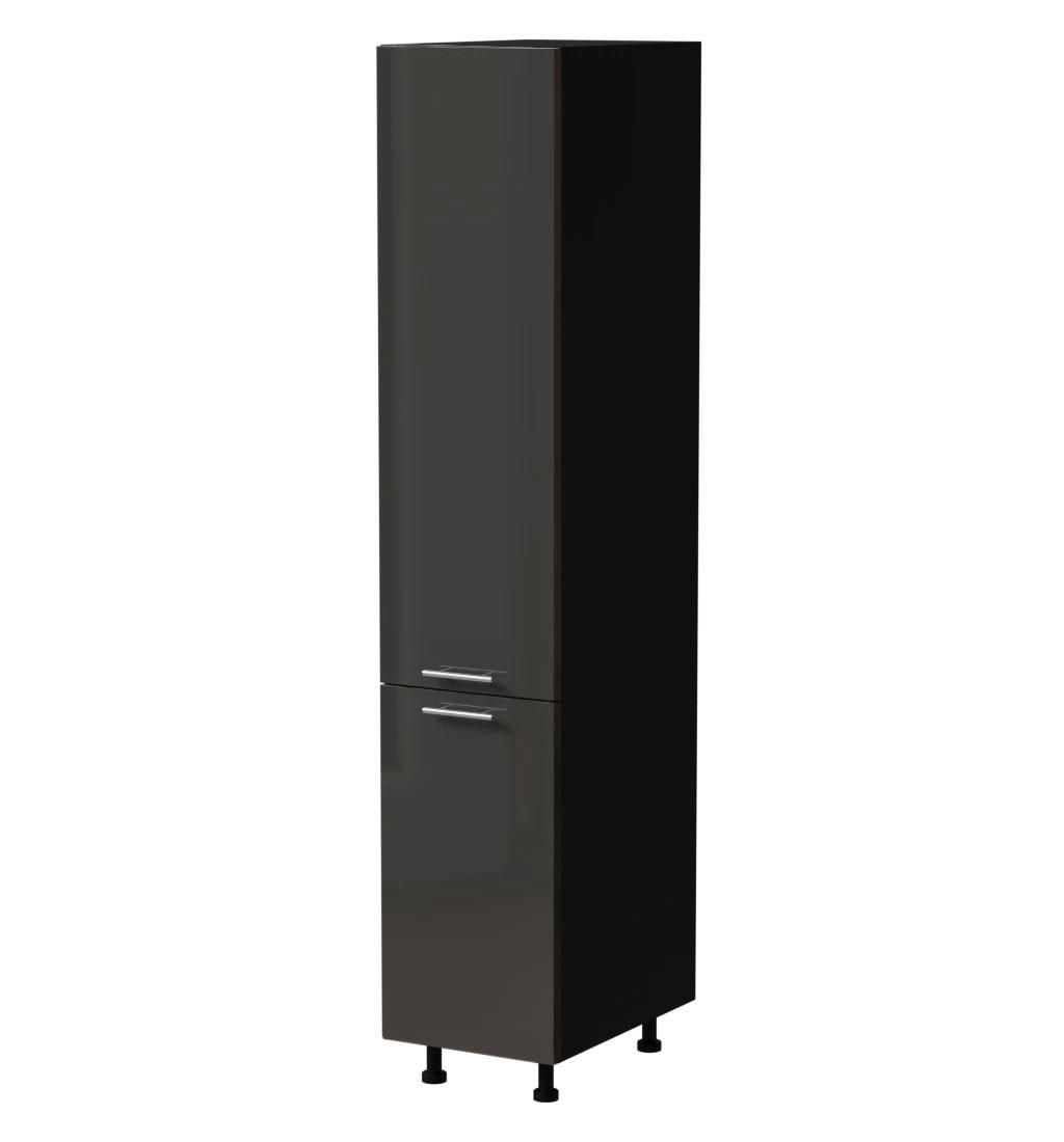 Feldmann-Wohnen Apothekerschrank Graphit, Schwarz 40x207x59 cm