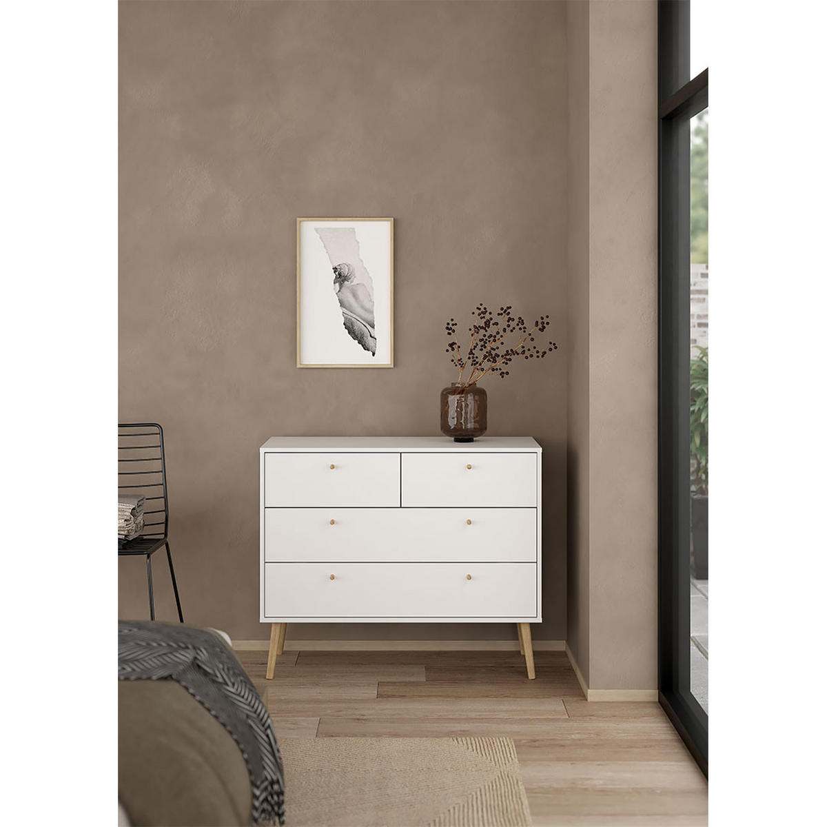 KOMMODE, Bodo, Weiß, Holzwerkstoff, 99 x 40 x 82 cm - Weiß, Holzwerkstoff (99/82/40cm) - ebuy24