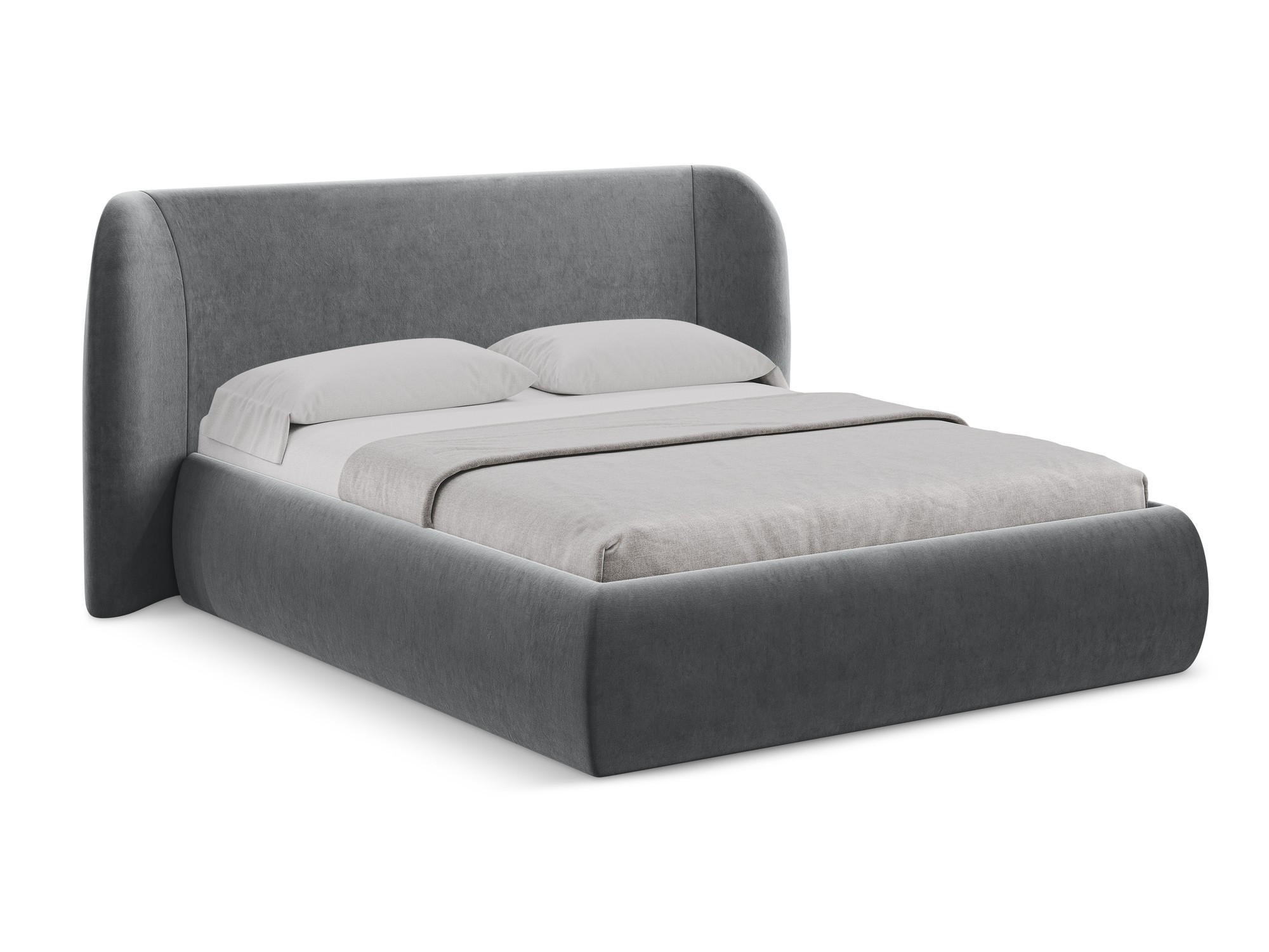 POLSTERBETT mit Bettkasten und Lattenrost 190x215 Grau - Dunkelgrau/Schwarz, Kunststoff/Textil (140/200cm) - Makamii