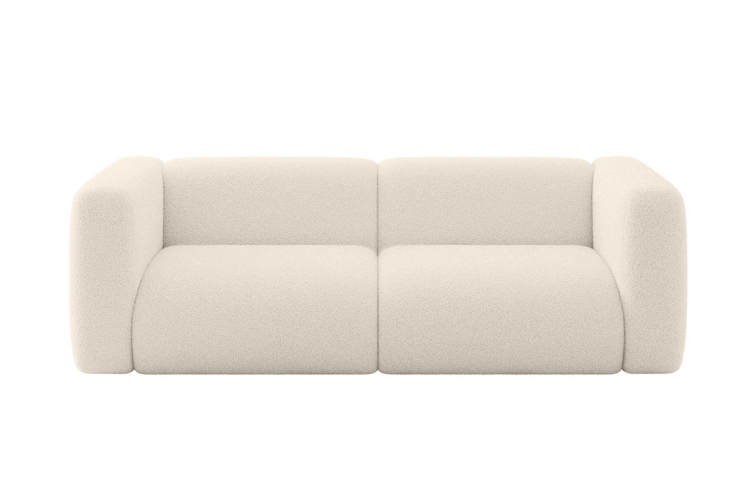ALTDECOR MODULÁRNÍ pohovka MIRA-S1, 2místná, 228 × 89 × 70 cm, béžová, bouclé