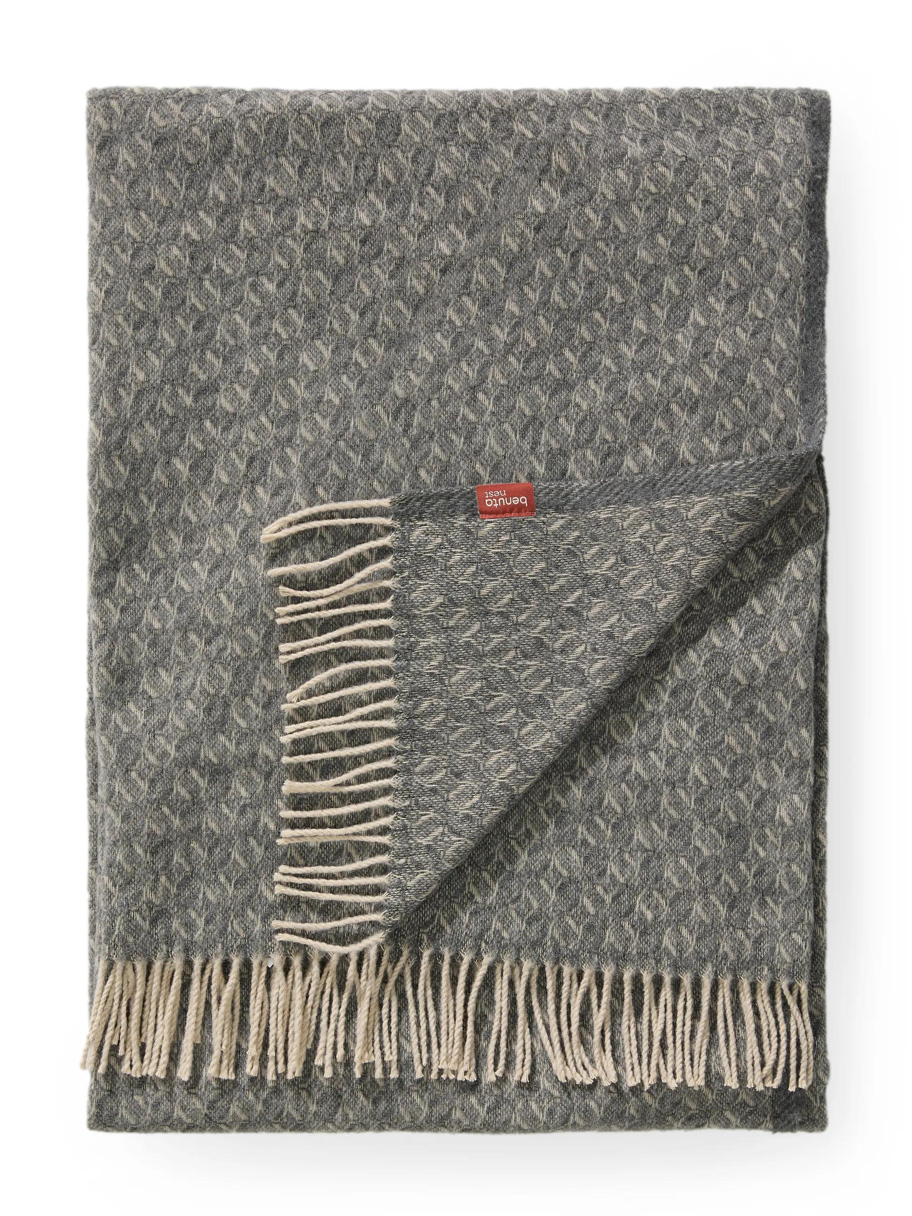 DECKE Liana Grau 130/180 cm - Grau, Textil (130/180cm) - benuta