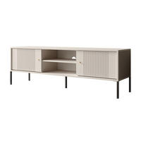 TV-UNIT VIVALDI mit geriffelten Fronten - Kaschmir, Holzwerkstoff (155/51/39cm) - Lookway