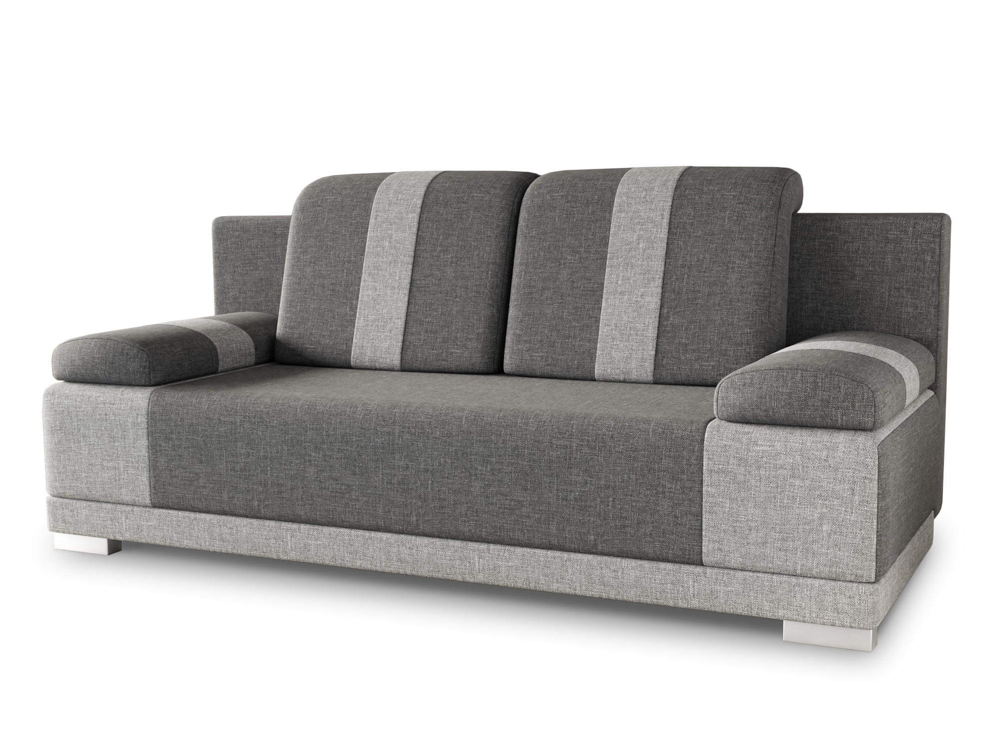 SCHLAFSOFA Imola - Silberfarben/Grau, Holz/Kunststoff (195/87/85cm)