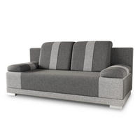 SCHLAFSOFA Imola - Silberfarben/Grau, Holz/Kunststoff (195/87/85cm)