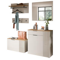 GARDEROBEN-SET 5-teilig Kaschmir Sand, Evoke Eiche, Kombination 175 x 190 cm, Skid - Kaschmir/Eichefarben, Holzwerkstoff/Kunststoff (175/190/36cm) - Inn.Furn