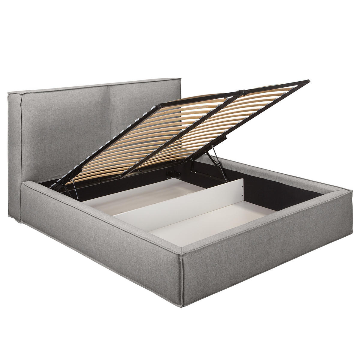 POLSTERBETT - Grau, Textil (180/200cm) - home24