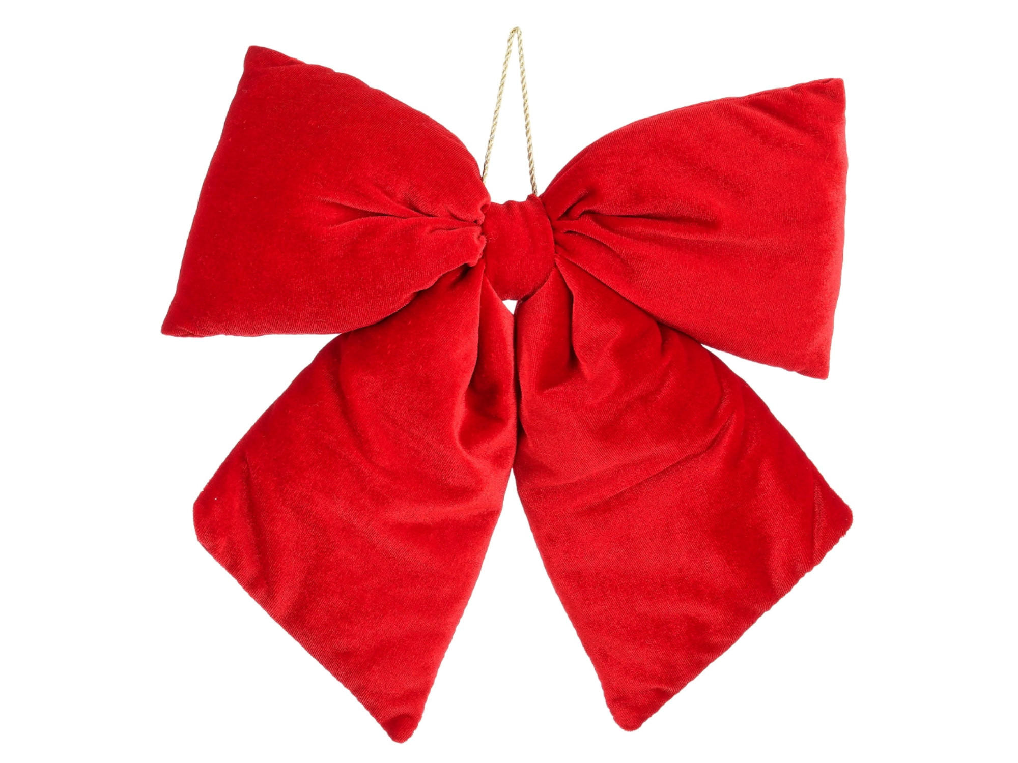 WEIHNACHTSSCHLEIFE MAXI Rot, 30 × 34 cm, Stoff, für Weihnachtsbaum und Dekoration - Rot, Naturmaterialen (30/34/1cm) - LAALU