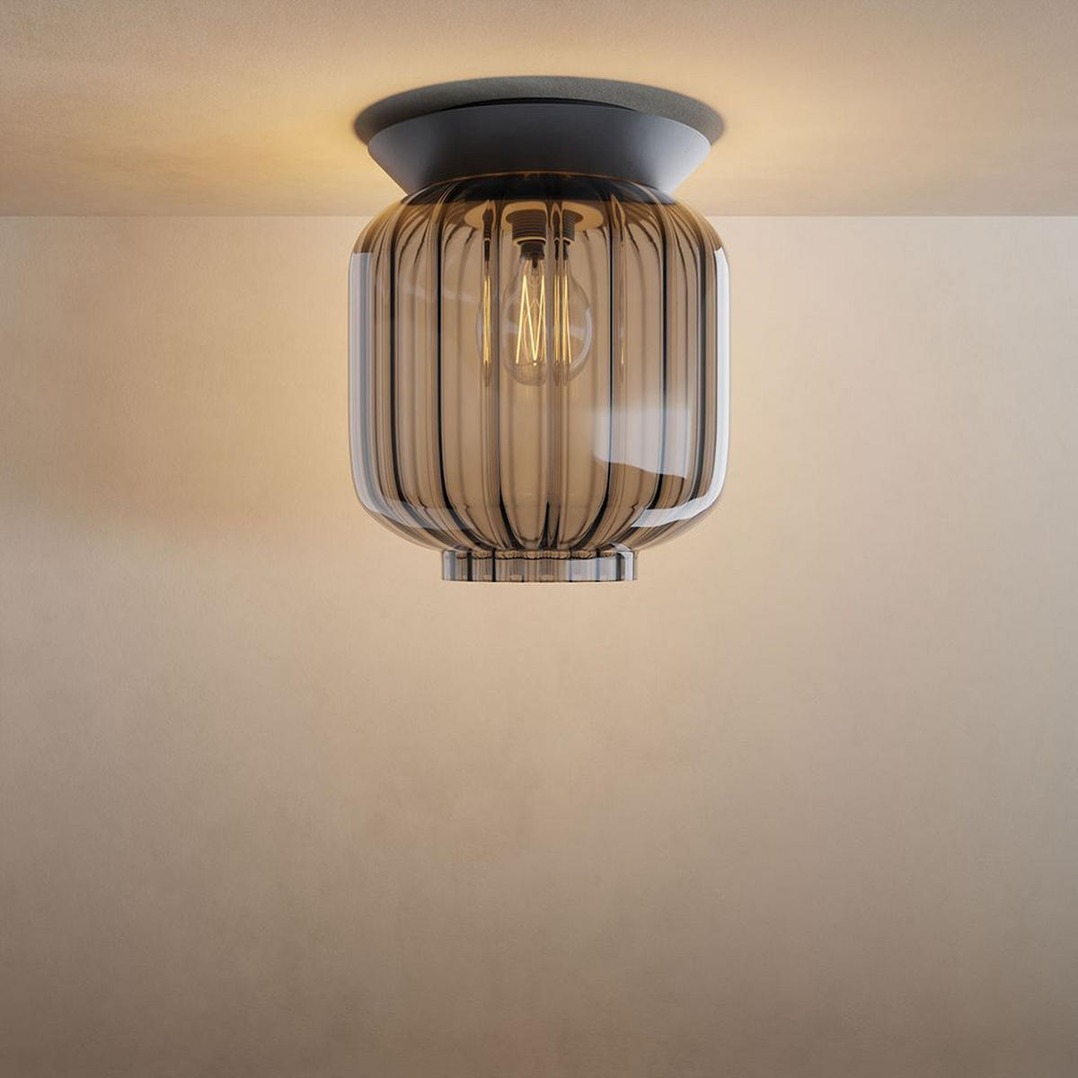 DECKENLEUCHTE Velo Klar Ø 20cm - Klar, Glas (20/20/23cm) - s.luce