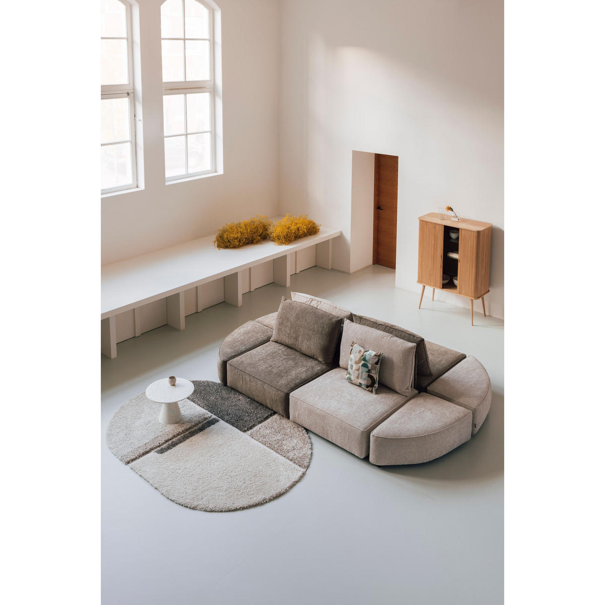 SOFA ELEMENT Hunter Sand/ Beige - Beige, Textil (99/38/100cm) - Zuiver