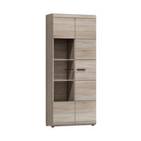 VITRINE Link Eiche Sonoma 80 / 37 / 194cm - Eichefarben/Sonoma Eiche, Holzwerkstoff/Kunststoff (80/194/37cm) - Feldmann-Wohnen