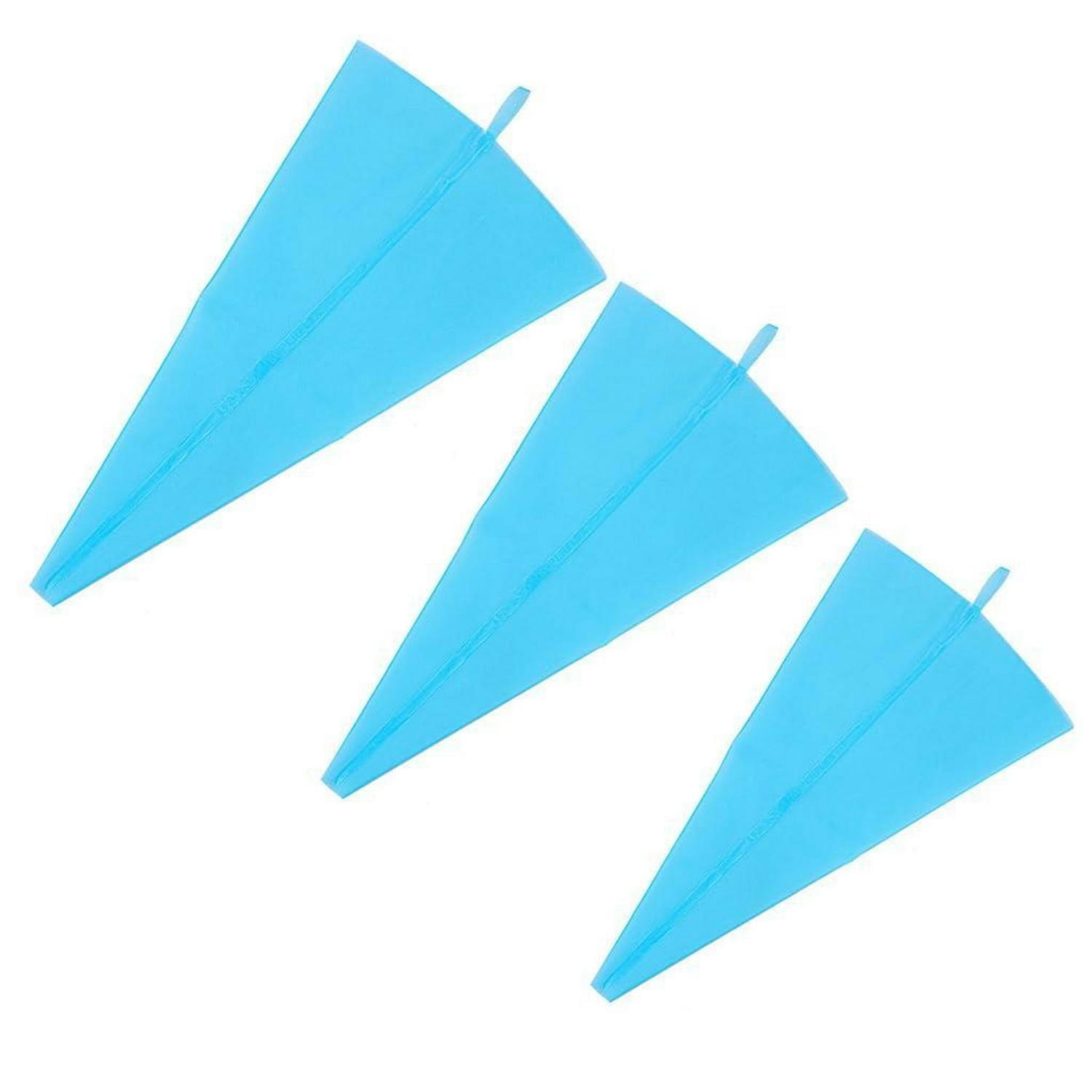 SPRITZBEUTEL Set 3-teilig Silikon 12/14/16 Zoll Hellblau - Hellblau, Kunststoff (16/1/40cm)