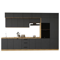 KÜCHENZEILE 400 cm - Langen KL9-M400 in Grau/Matt - Grau, Holz (400/248/58cm)