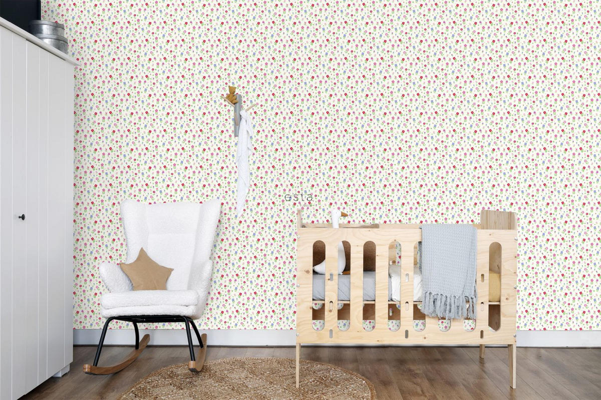 TAPETE Blumen 53 cm x 10.05 m - Lila, Papier (53/0.1cm) - ESTAhome