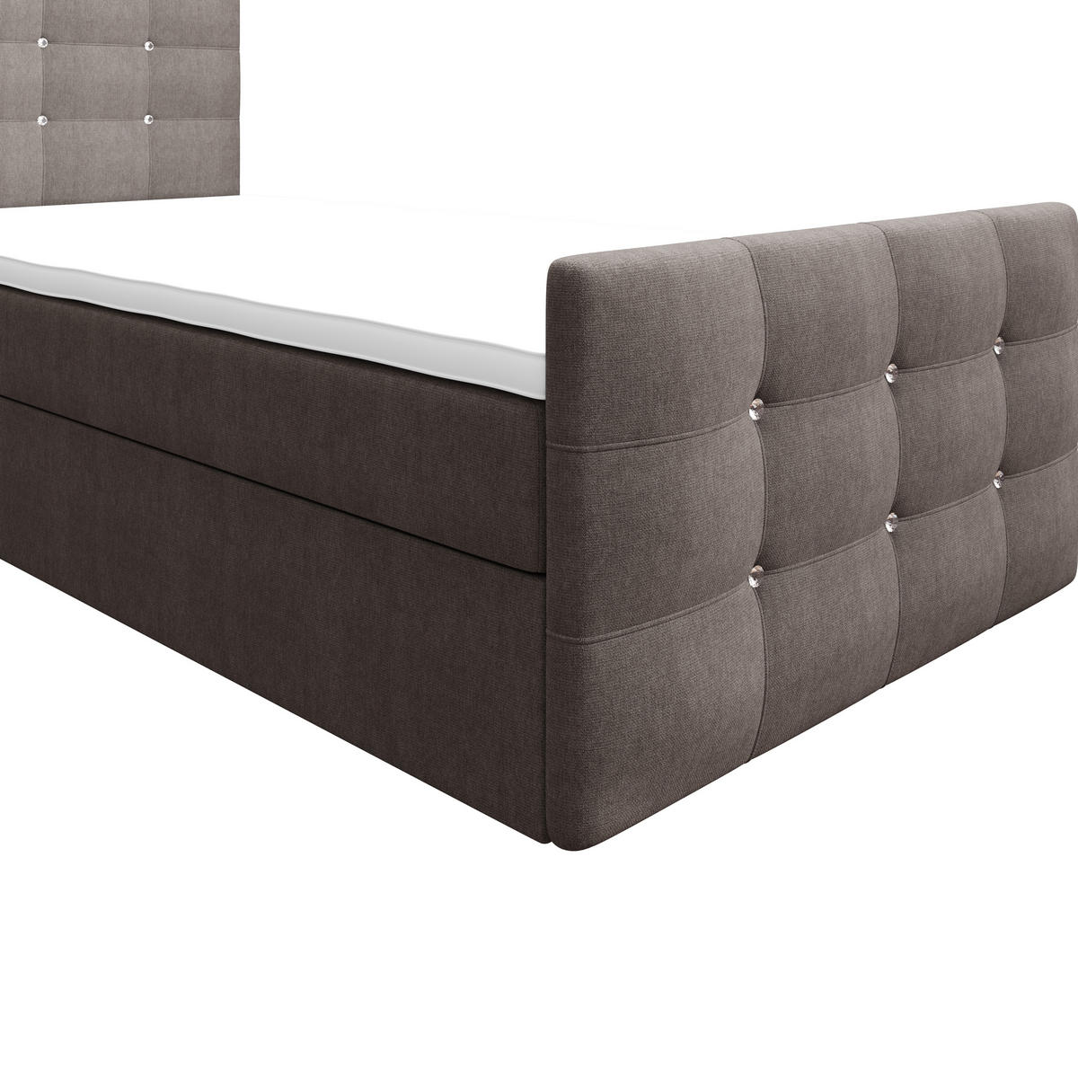 BOXBETT KLEO mini 90x200, mit Matratze H3 und Topper, Cosmic 03 - Braun, Holz/Kunststoff (90/200cm) - Bedante