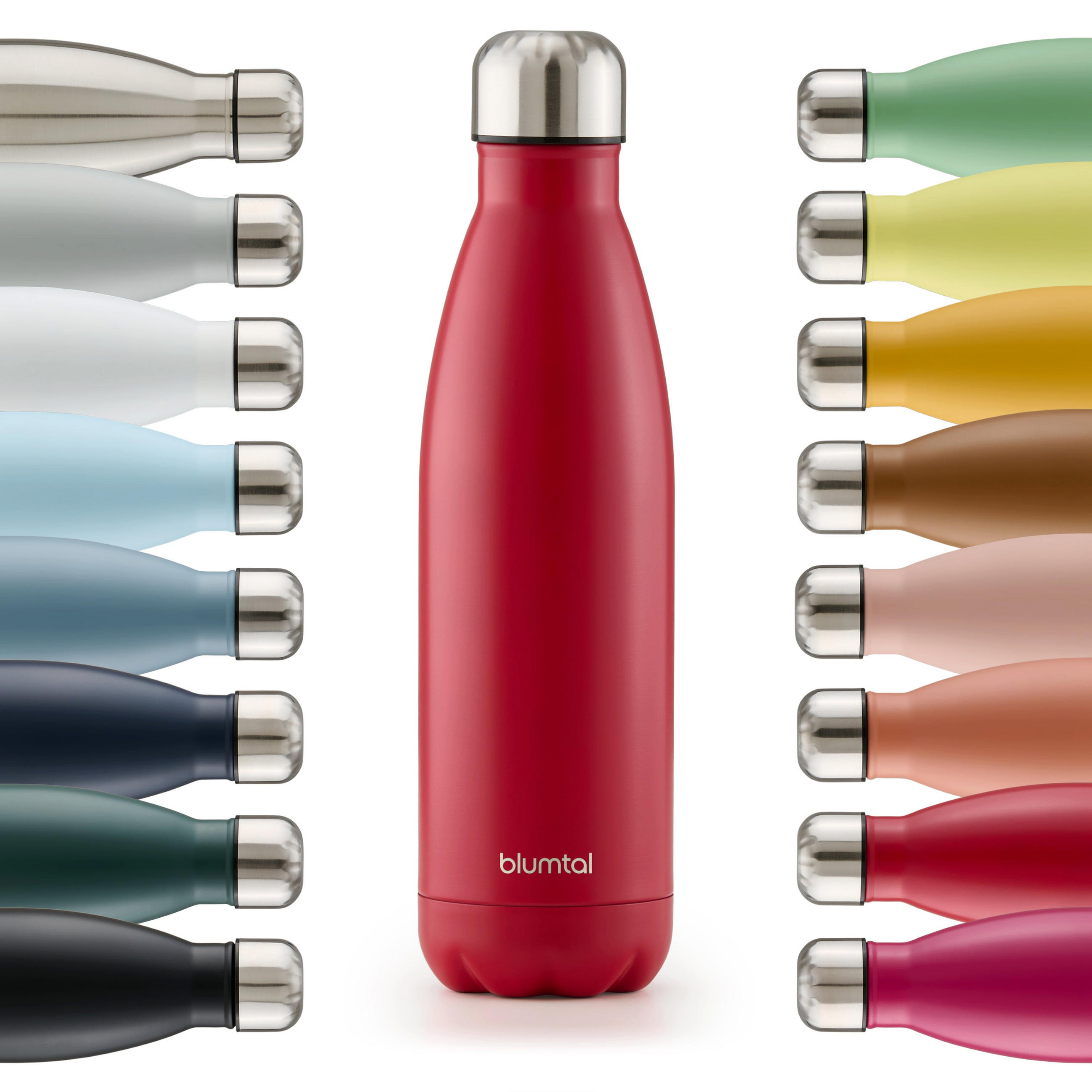 THERMOSFLASCHE Charles 350 ml, Rot - Rot, Metall (0.35L) - Blumtal