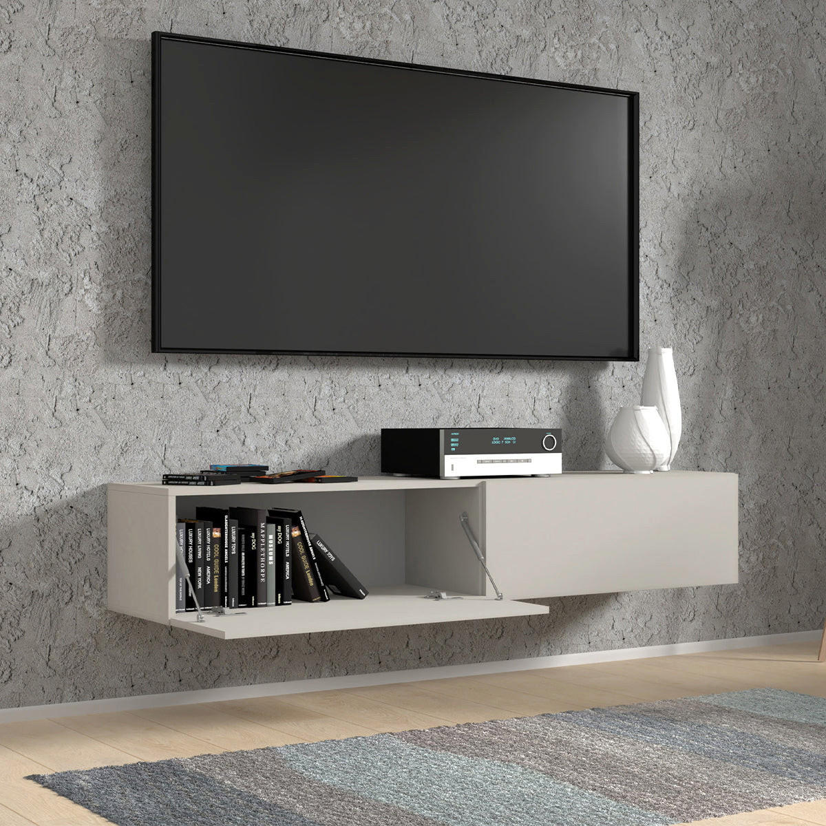 TV STOLÍK Bali Béžová - béžová, kompozitné drevo (160/30/40cm) - Petits-meubles