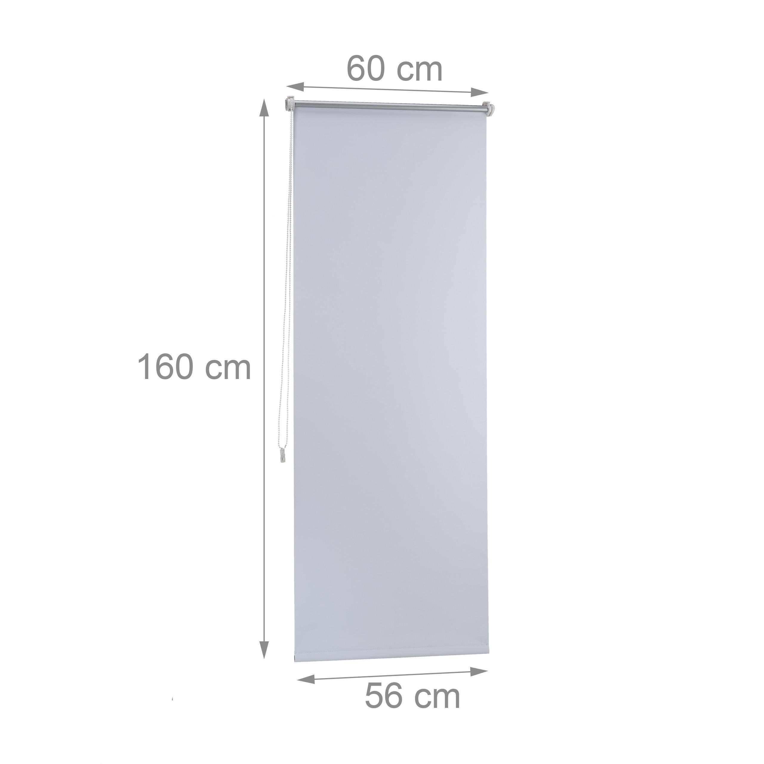 Thumbnail - Relaxdays Verdunklungsrollo, Weiß, Textil, Kunststoff, Metall, 60x160x3.5 cm, Wohntextilien, Rollos & Jalousien, Rollos,...