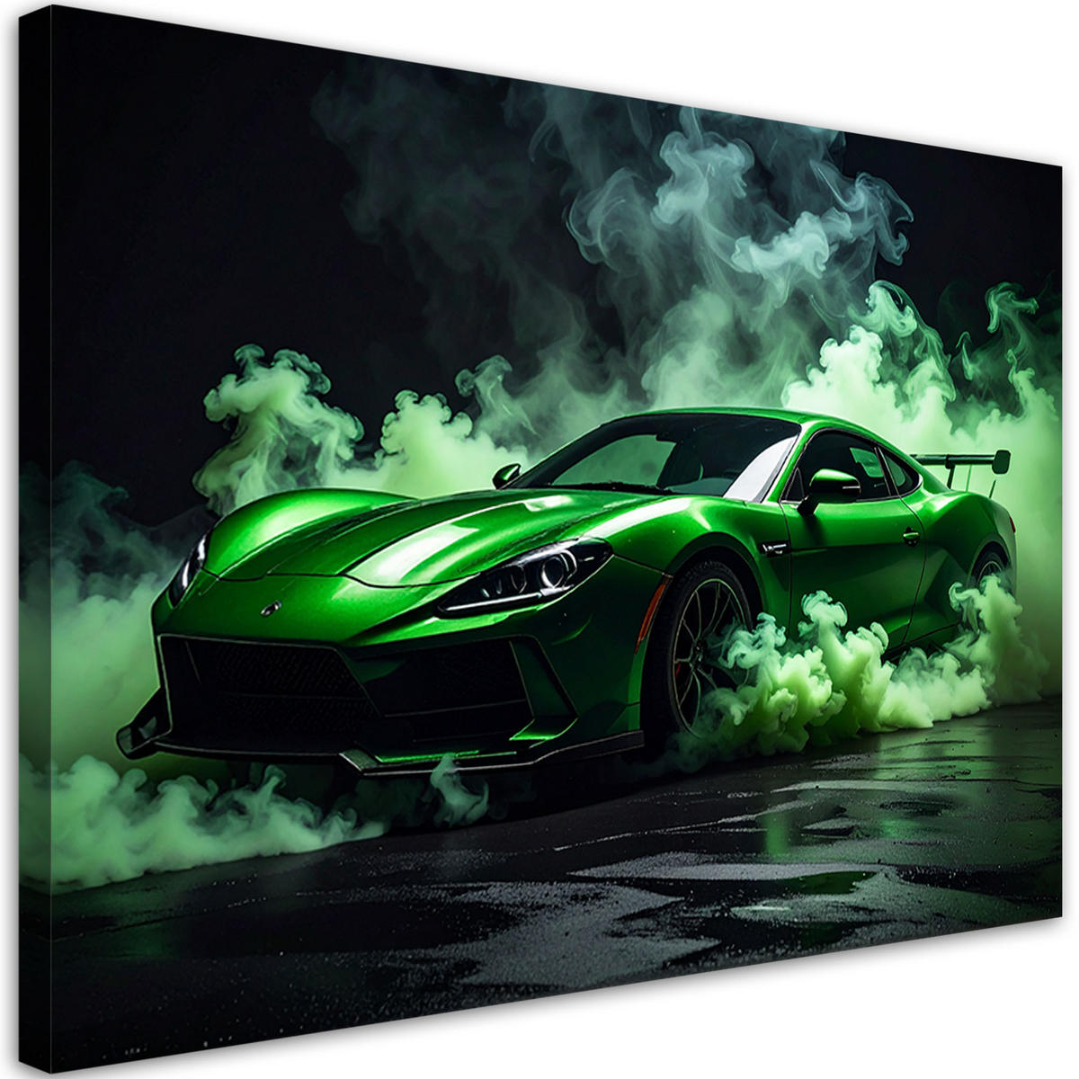 LEINWANDBILD Kraftfahrzeuge 120x80cm - Grün, Textil (120/80cm) - Feeby