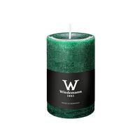 STUMPENKERZE Rustik Marble Style Seegrün 90 x Ø 58 mm, 1 Stück - Mooreichefarben, Paraffin (6/9cm) - Wiedemann Kerzen