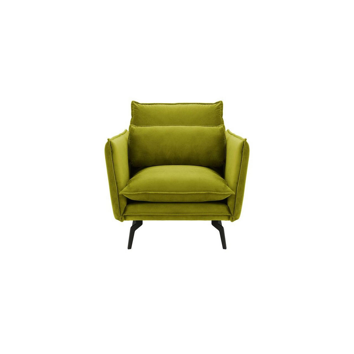 SESSEL Layla-Velluto 9 - Olivgrün, Holz/Textil (105/95/98cm)