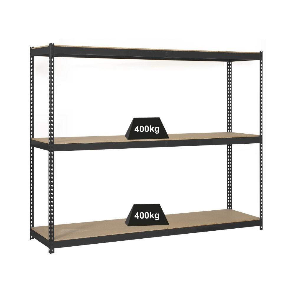 SCHWERLASTREGAL MID WOOD YETI THREE | HxBxT 150x120x60cm | Fachlast 400kg | Anthrazit - Anthrazit, Metall (120/150/60cm) - PROREGAL