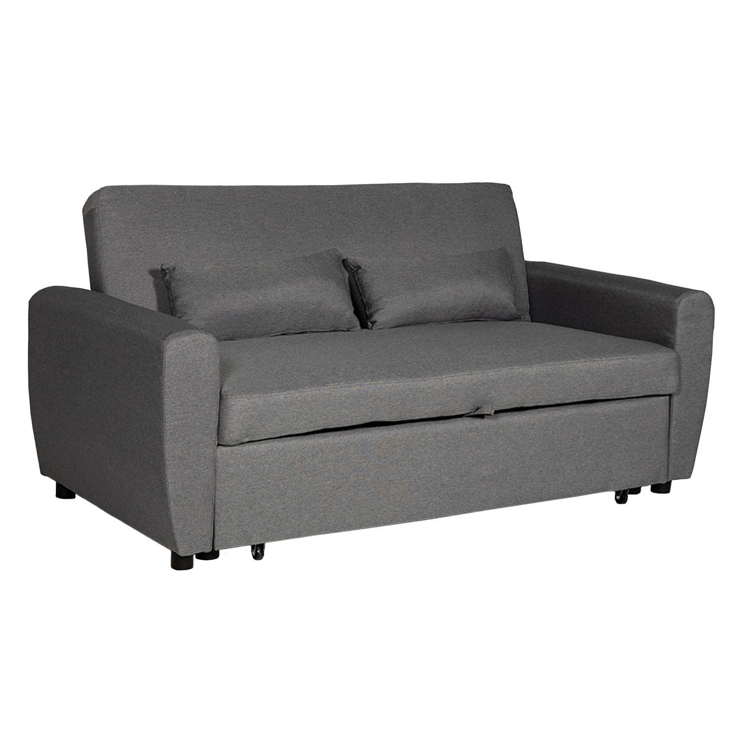 SCHLAFSOFA Matt Grau 2 Plätze - Grau, Textil (93/85/169cm) - Happy Garden