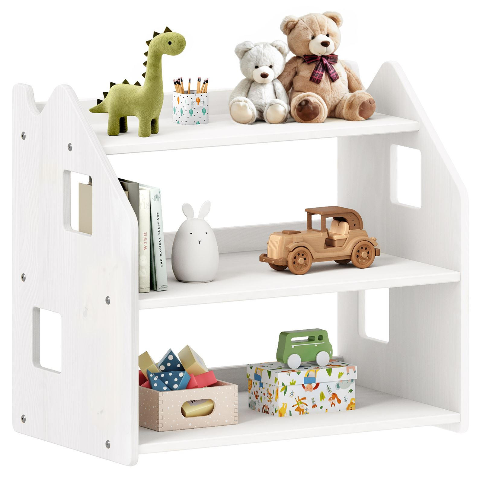 KINDERREGAL YASMIN - Weiß, Holz (65/60/40cm) - IDIMEX