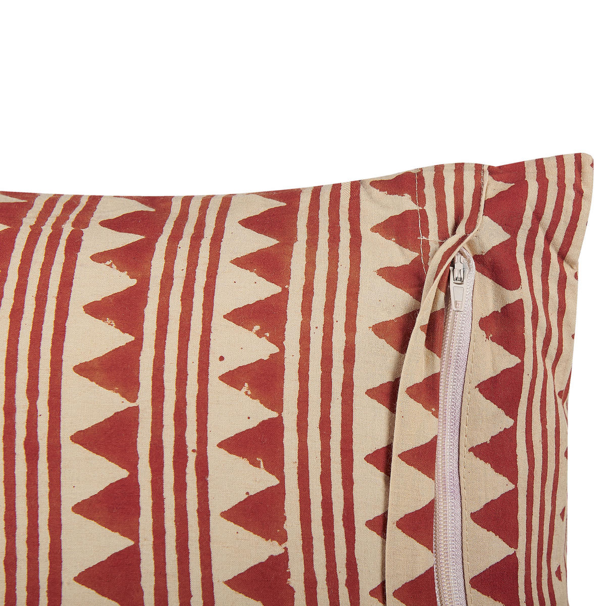 DEKOKISSEN Rot 45/45 cm Deglupta - Rot, Naturmaterialen/Textil (45/45cm) - Beliani