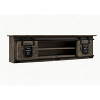 WANDREGAL Mango 130x25x35 grau lackiert RAILWAY #257 - Grau, Holz (130/35/25cm) - Massivmoebel24