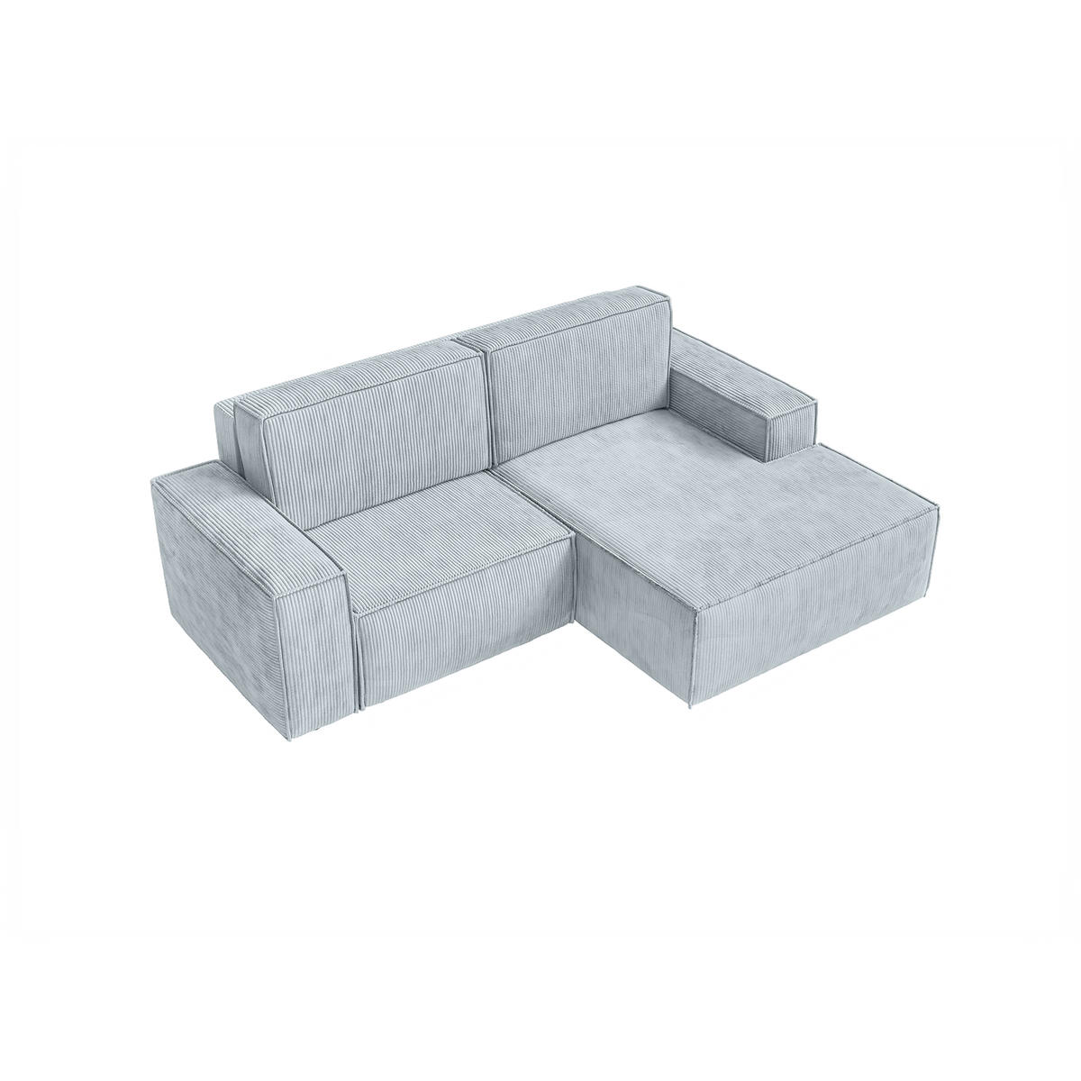 ECKSOFA KOKKO MINI mit Schlaffunktion, Hellgrau - Hellgrau, Textil (240/167cm) - Fedve