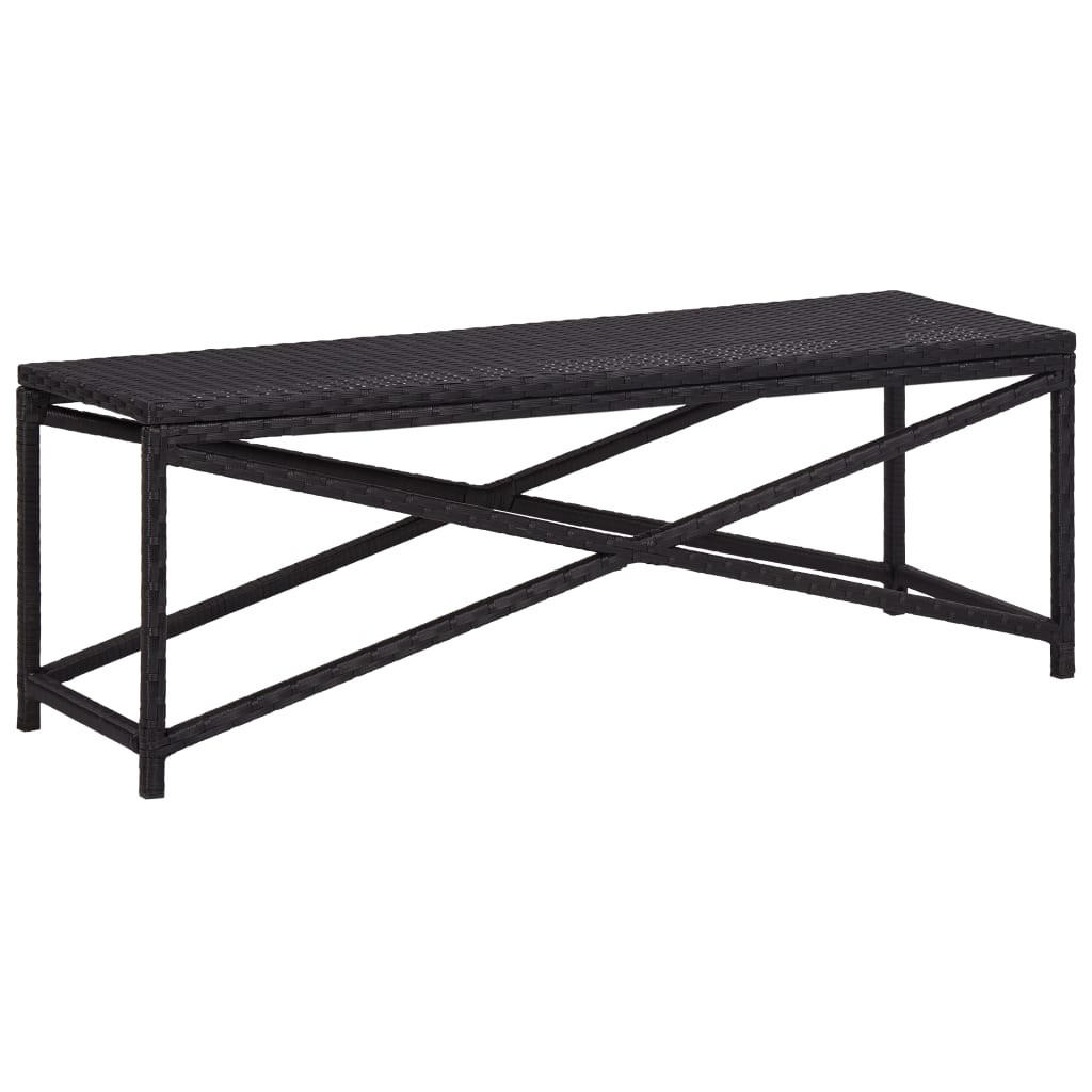 furnicato Gartenbank Schwarz 120x43x40 cm