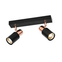 STRAHLER Ehrgeiz 2-flammig 28/5.5/15.5 cm - Schwarz, Metall (28/5.5/15.5cm) - ZMH