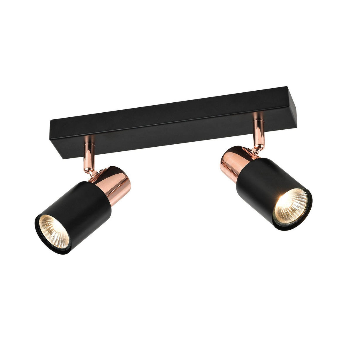 STRAHLER Ehrgeiz 2-flammig 28/5.5/15.5 cm - Schwarz, Metall (28/5.5/15.5cm) - ZMH