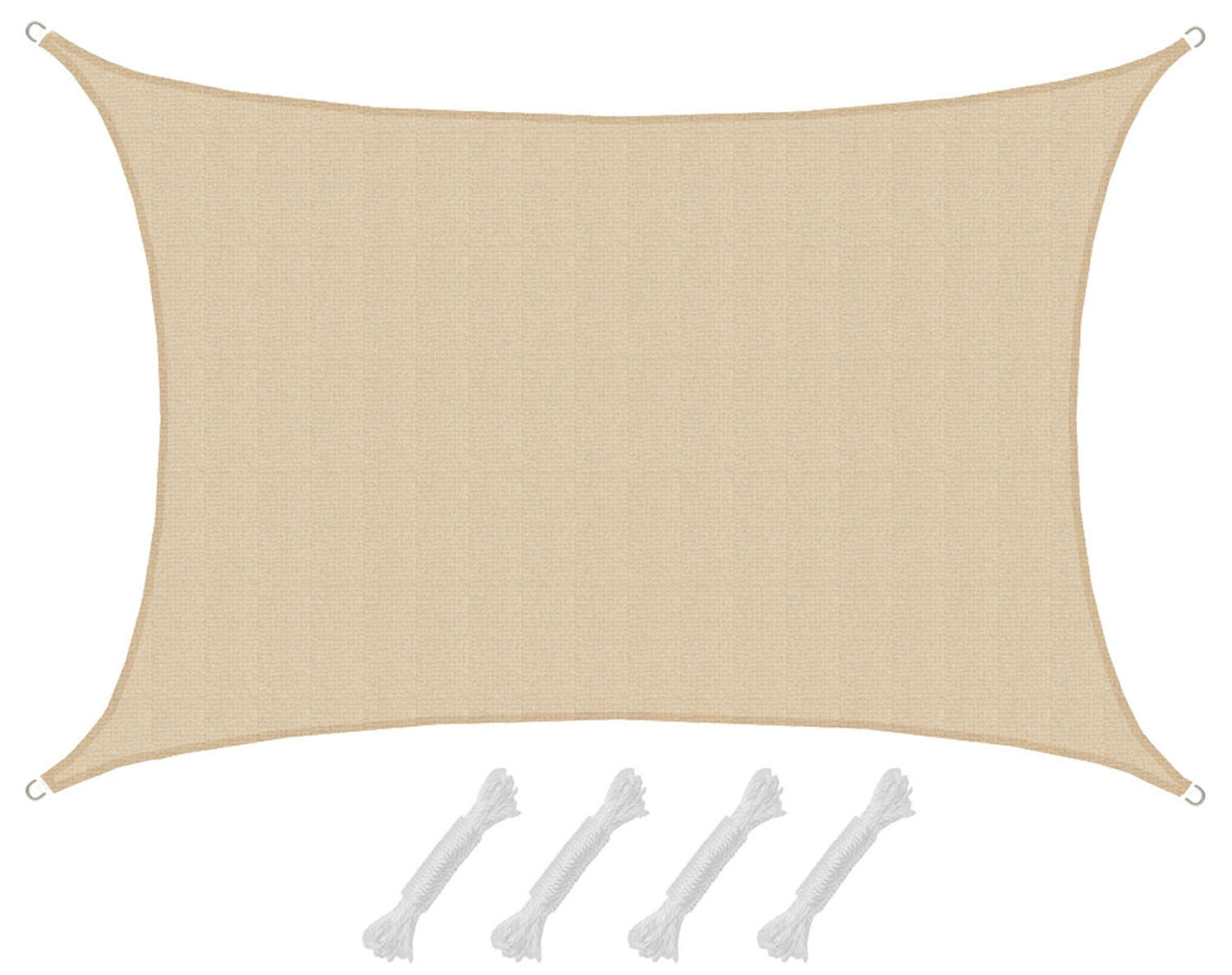 SONNENSEGEL Luftdurchlässig 600/400 cm Beige - Beige, Kunststoff (400/600cm) - Amanka