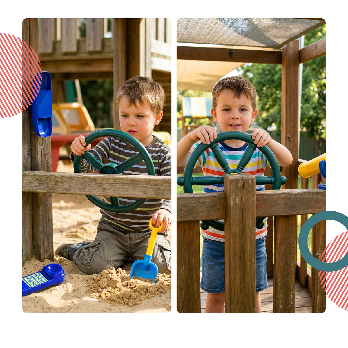 SPIELTURMZUBEHÖR Grün 8-tlg-Set - Multicolor, Kunststoff (30.5/30.5/5.5cm) - Relaxdays