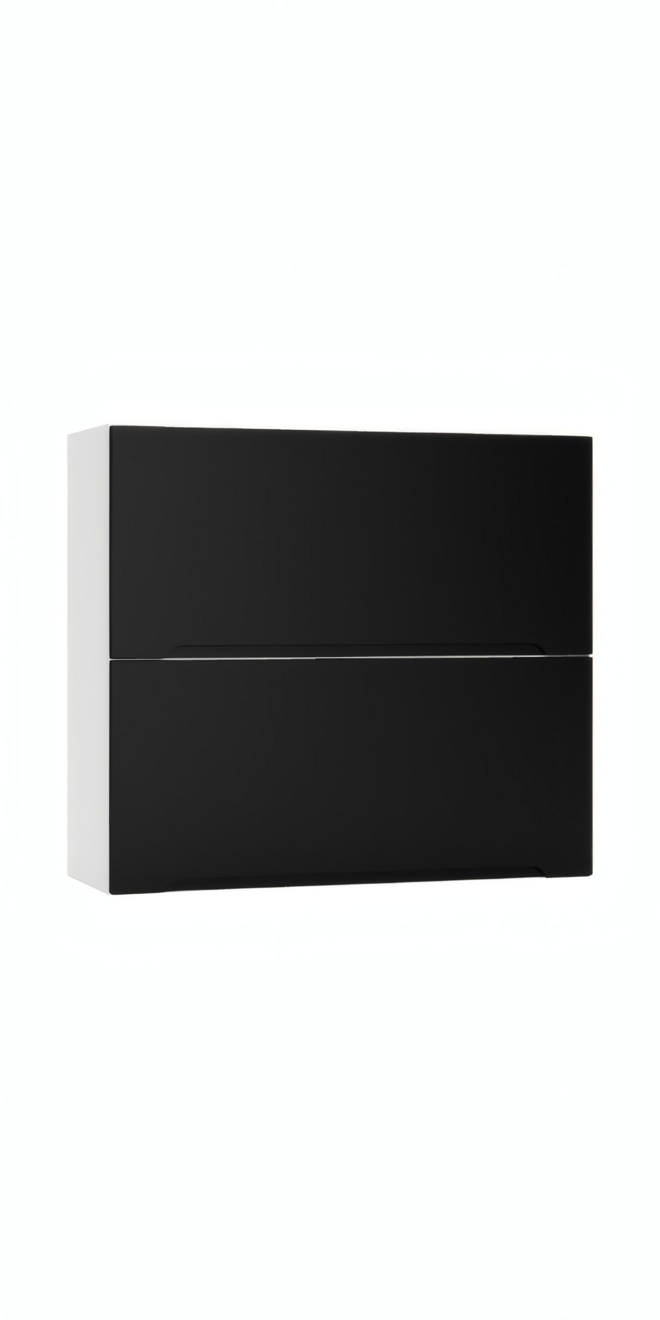 HÄNGESCHRANK W80GRF/2 - Zivora - Funktionales Design Konzept - Schwarz, Holz (80/72/30cm) - ROYAL24_MARKT
