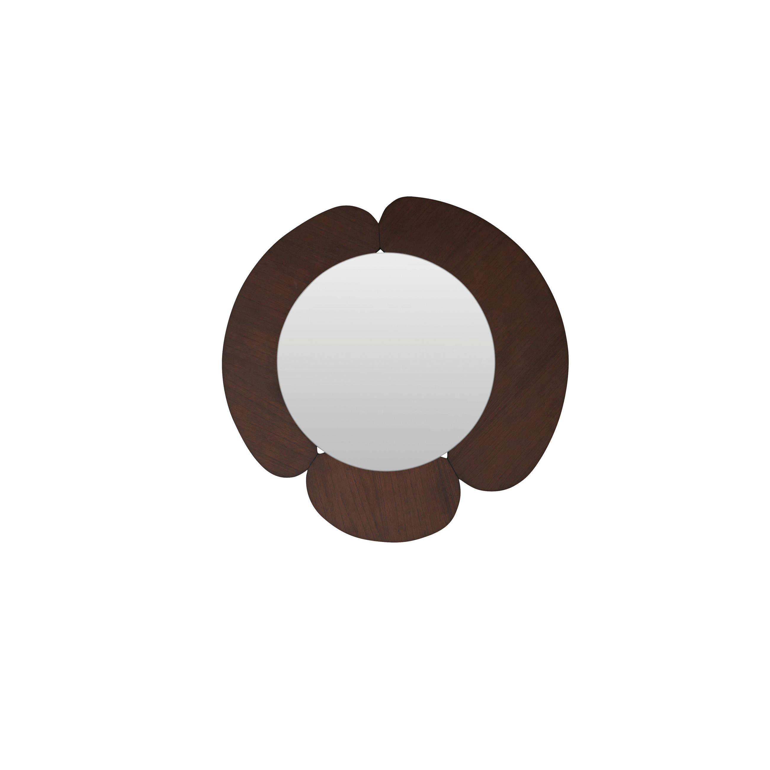 SPIEGEL Sara Braun aus Dunkles Mindiholz - Braun, Holz (110/110/3cm) - Tikamoon