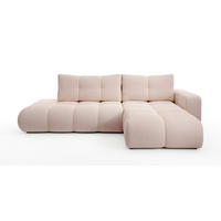 ECKSOFA DUCA R-S Orange Jersey mit Schlaffunktion - Orange, Holz (266.5/266.5cm) - MASSENO