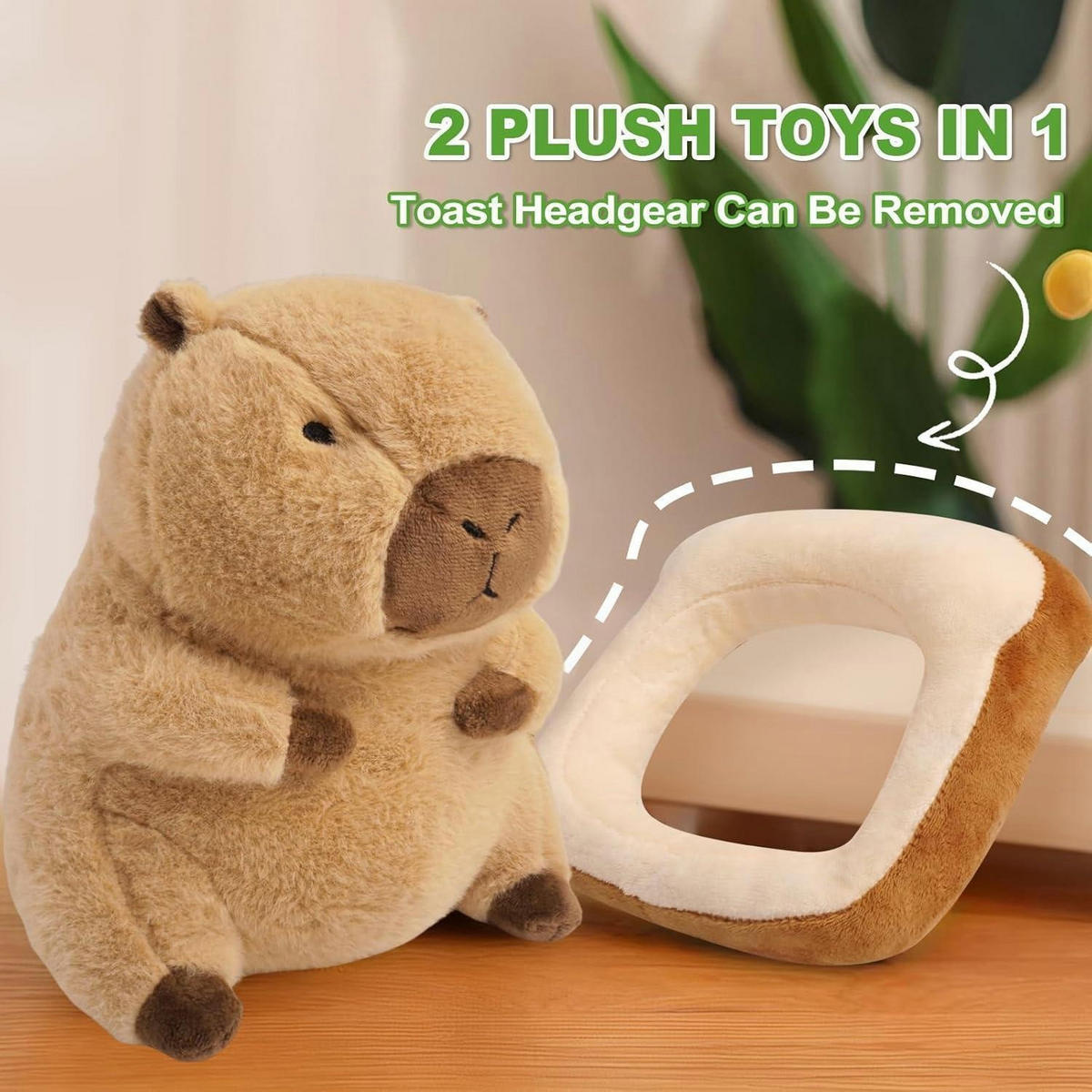 PLÜSCHTIER Capybara Brot 35 cm - Braun, Textil (31/35cm)