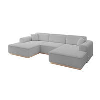 WOHNLANDSCHAFT IREA-U1 - 303x171x83 cm Hellgrau - Hellgrau, Holzwerkstoff/Textil (303/83/171cm) - ALTDECOR